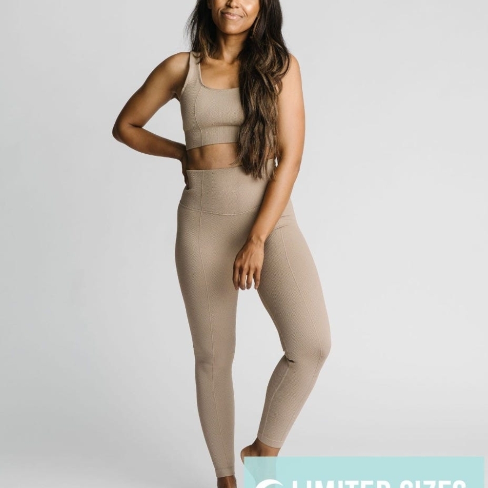 Zyia Taupe Firm & Free Seamless Legging 7/8 24"